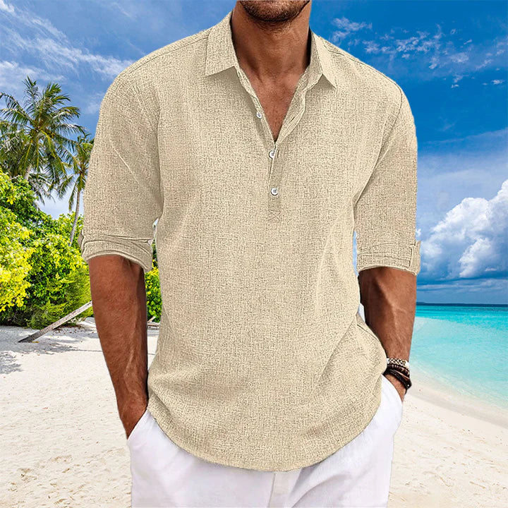 Tyler™ | Casual Linen Long Sleeve Shirt