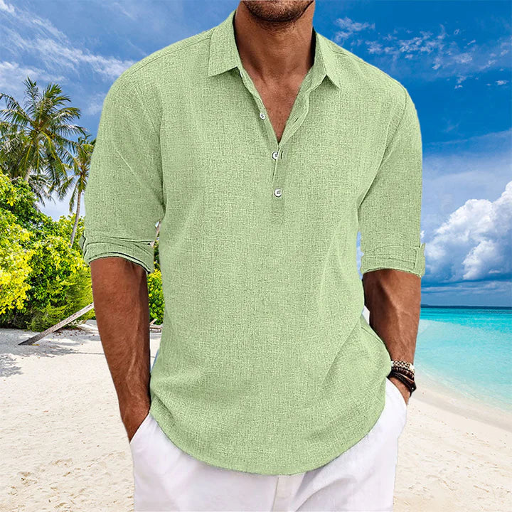 Tyler™ | Casual Linen Long Sleeve Shirt