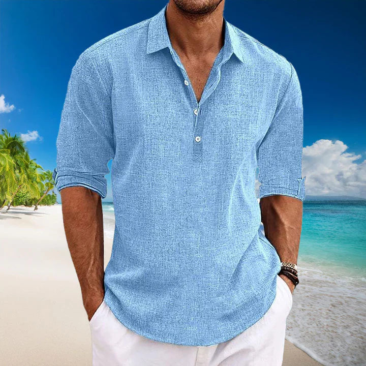 Tyler™ | Casual Linen Long Sleeve Shirt